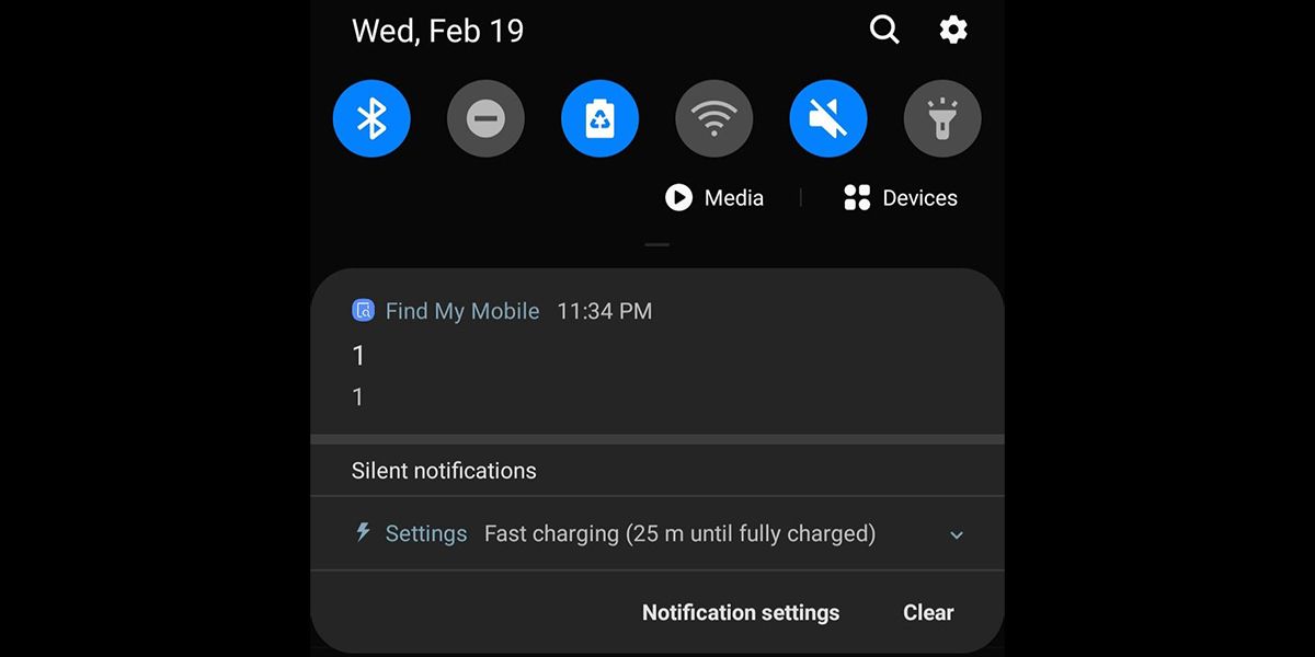 Samsung Find My Mobile app notification featured