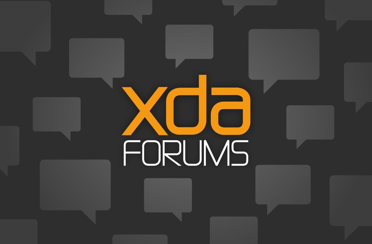 xda forums logo on black background