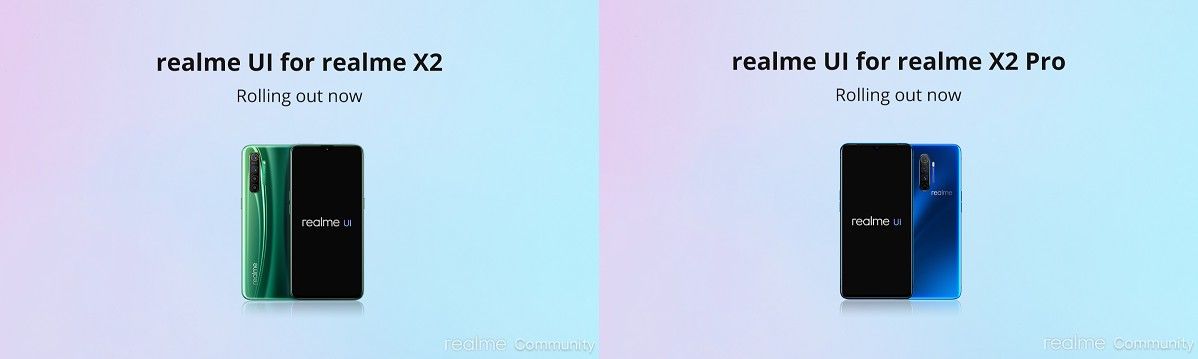 Realme X2 and Realme X2 Android 10 update