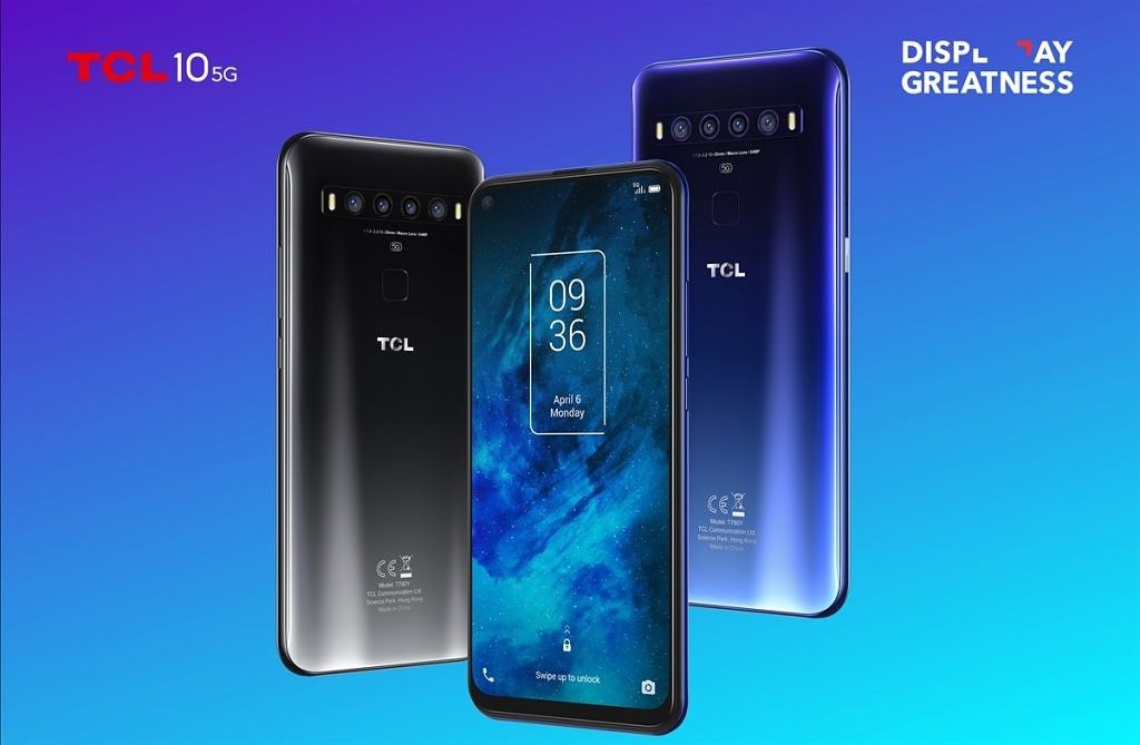 TCL - 10 5G simフリースマートフォン クロームブルー TCL ティーシーエル SIMフリースマートフォン TCL10 5G Chrome