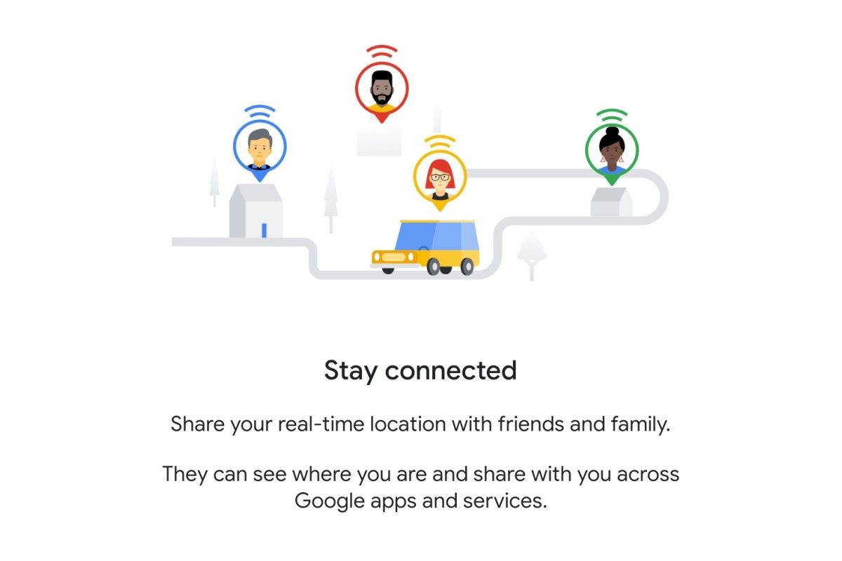Google Maps Realtime Location Sharing