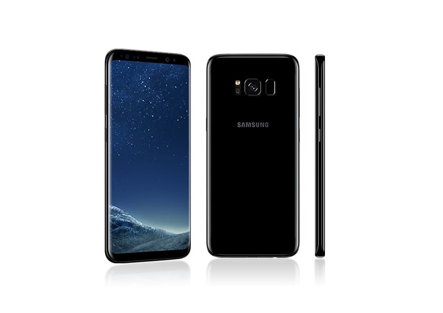 Samsung Galaxy S8 on white background