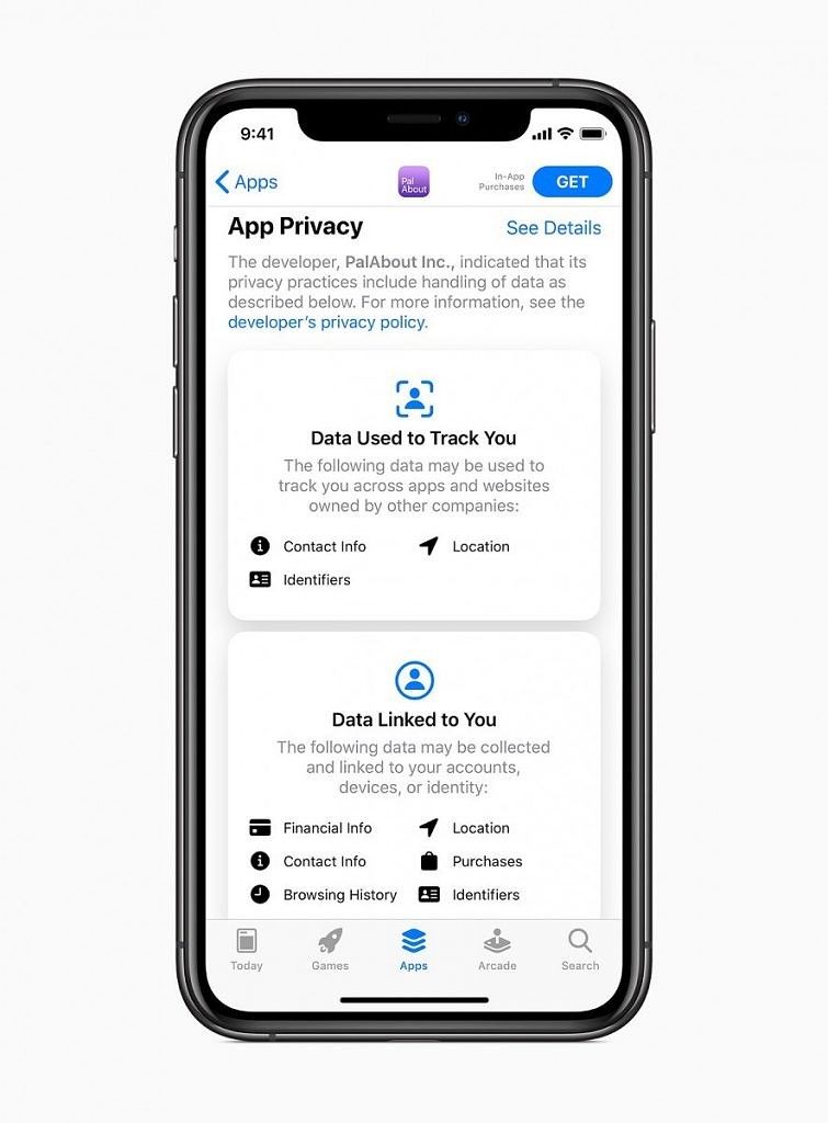 Apple iOS 14 App Store Privacy Summary
