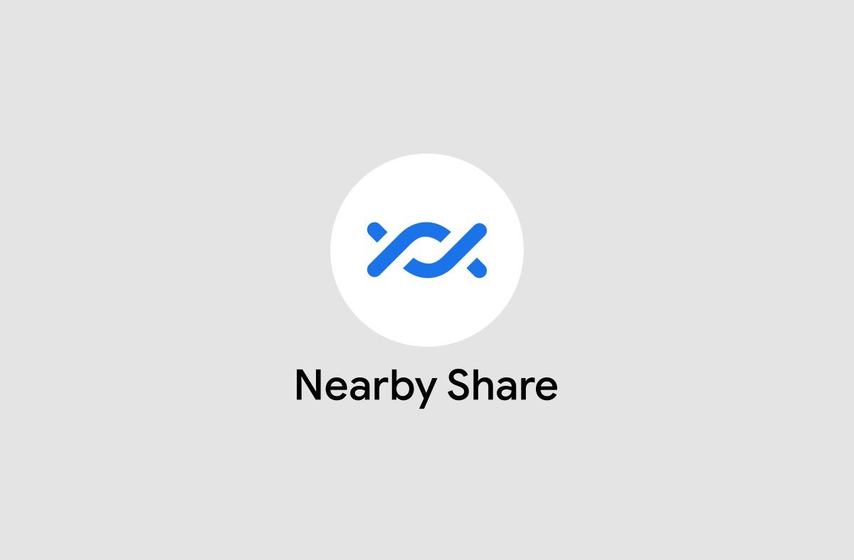 Nearby Share icon on gray background