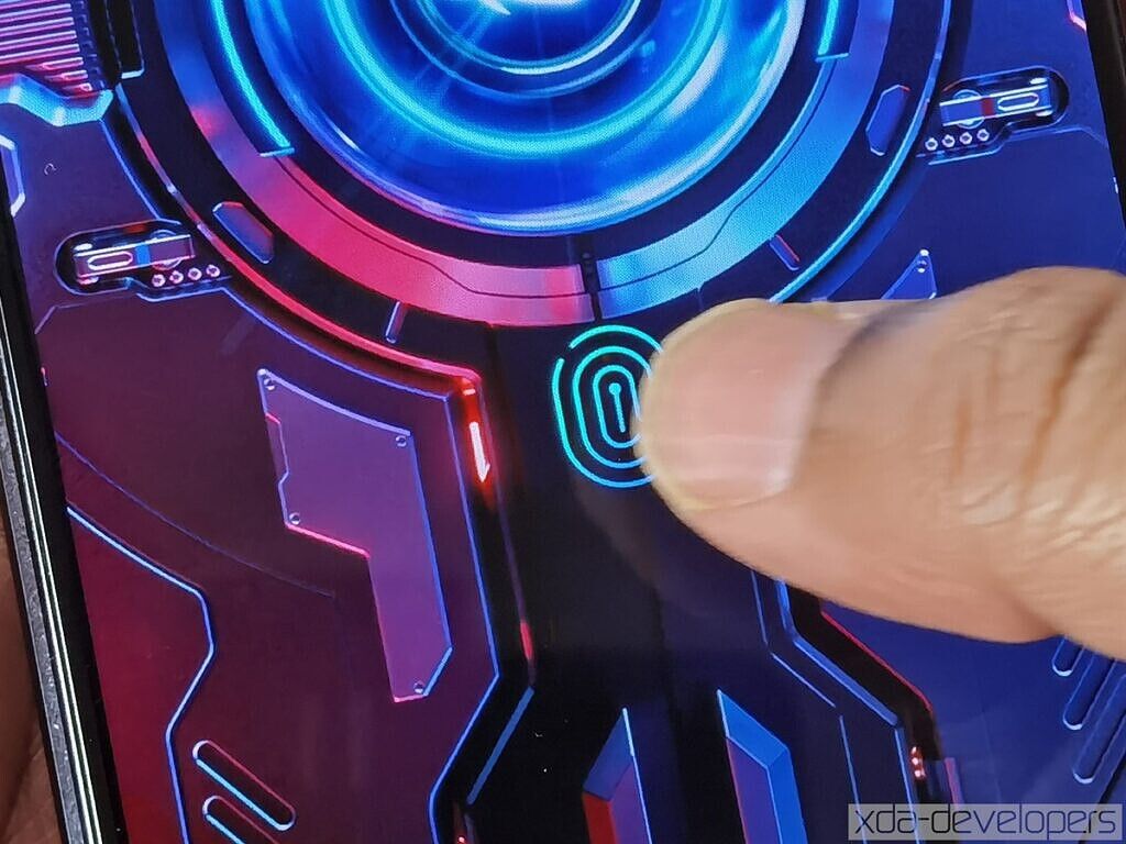 Under-display fingerprint scanner on ASUS ROG Phone 3
