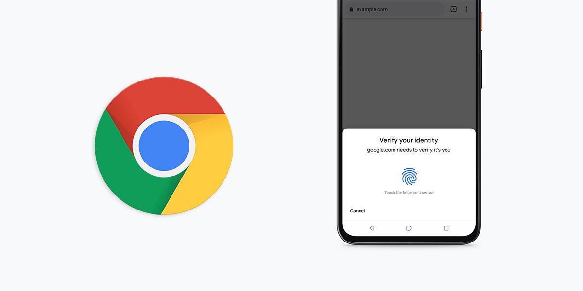 Google Chrome Android biometric authentication touch to fill featured