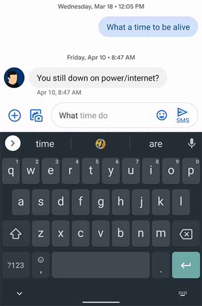 gboard smart compose messages whatsapp telegram