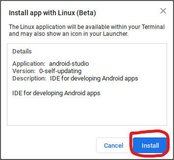 Install Android Studio on Chrome OS