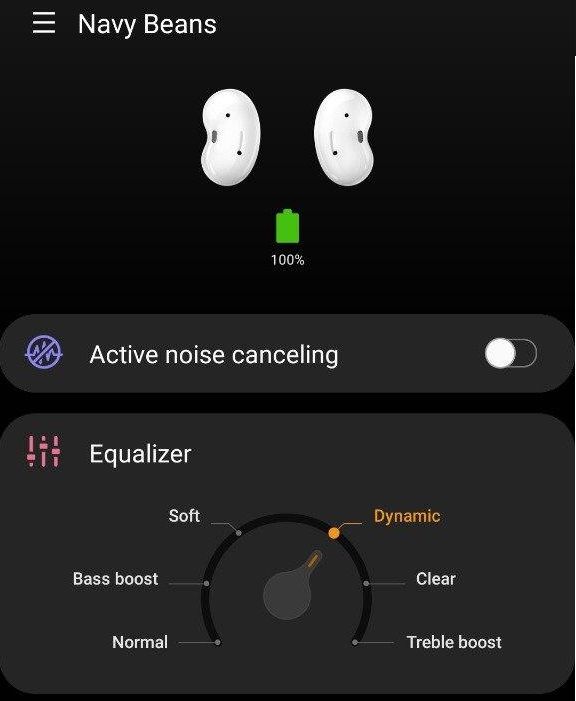 Galaxy Buds Live plugin active noise canceling and equalizer