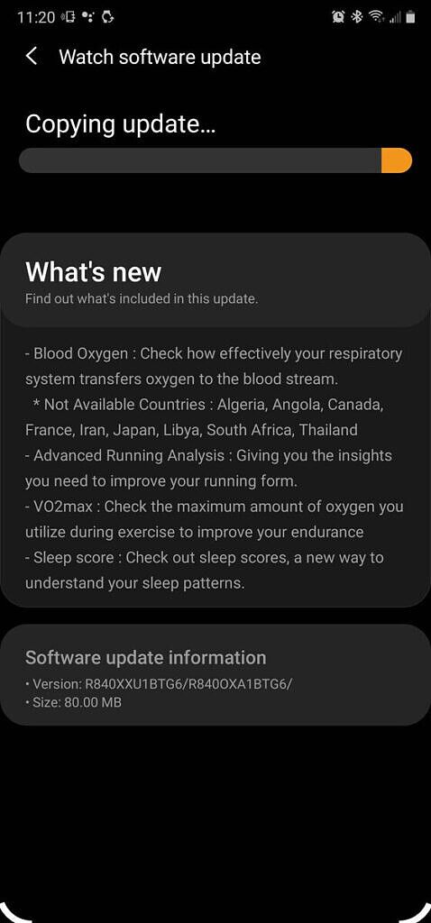 Galaxy Watch 3 blood oxygen monitoring update