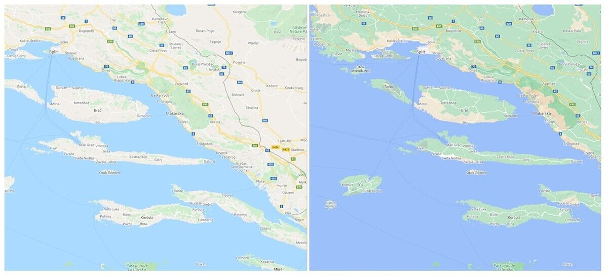Google Maps to show more colors and details for landscapes and streets