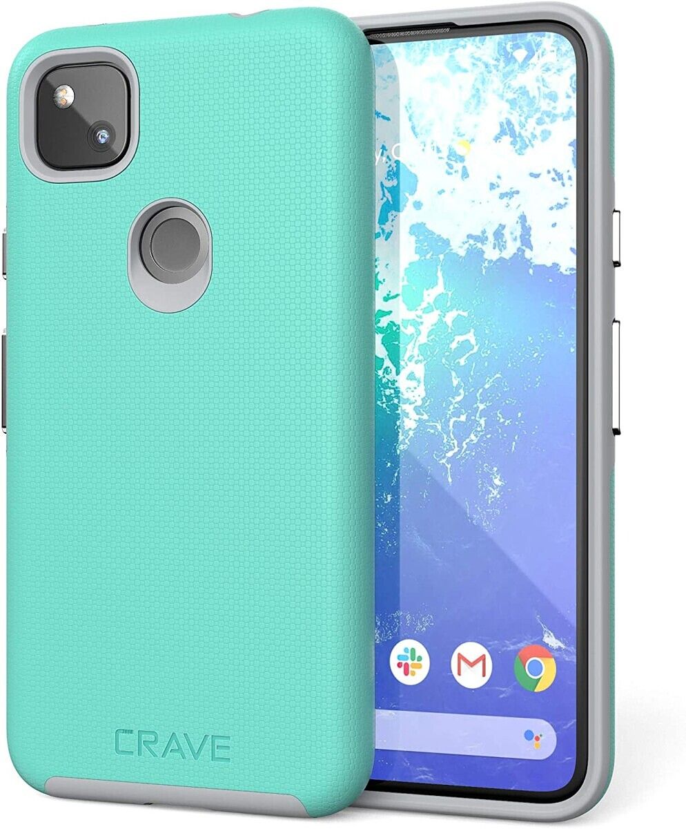 The Crave Dual Guard Protection series combines a flexible TPU layer with a patterned hard polycarbonate shell. This case is available in several different fun colors.
