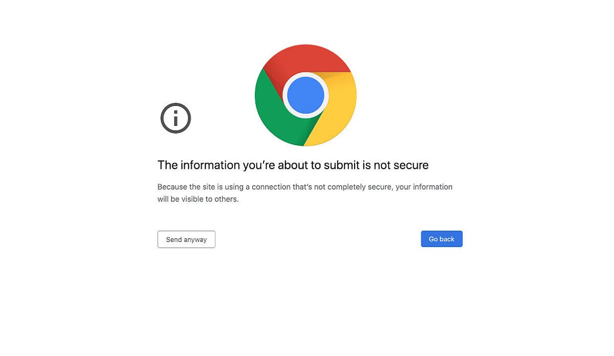 Google Chrome insecure form