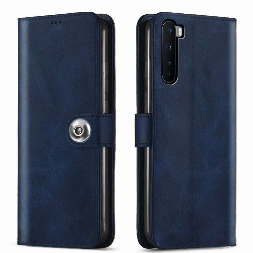 If you want to protect both the front and back of the device, this flip cover is for you. It has a leather finish, can work as a kickstand and is available in Blue, Brown, and Black.