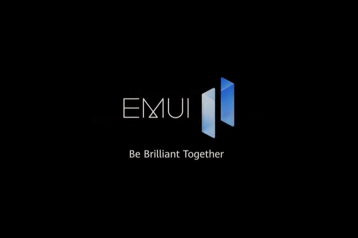 Huawei EMUI 11 logo on black background