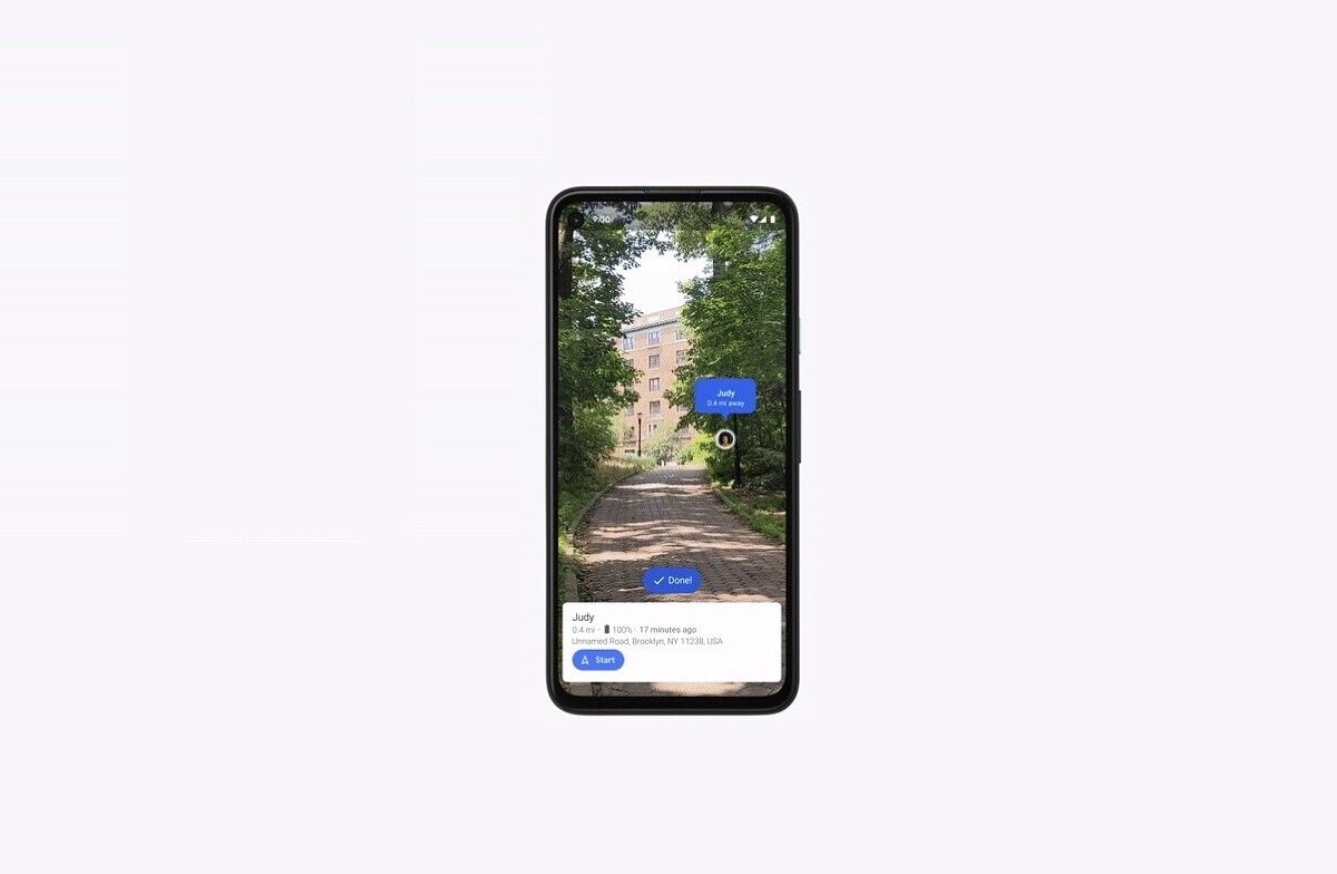 Google Maps Live View with location sharing
