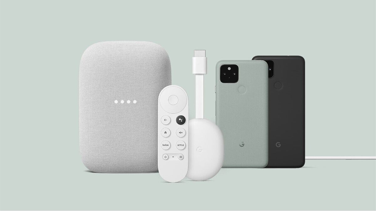 Google Pixel 5, Pixel 4a 5G, Chromecast with Google TV, and Nest Audio