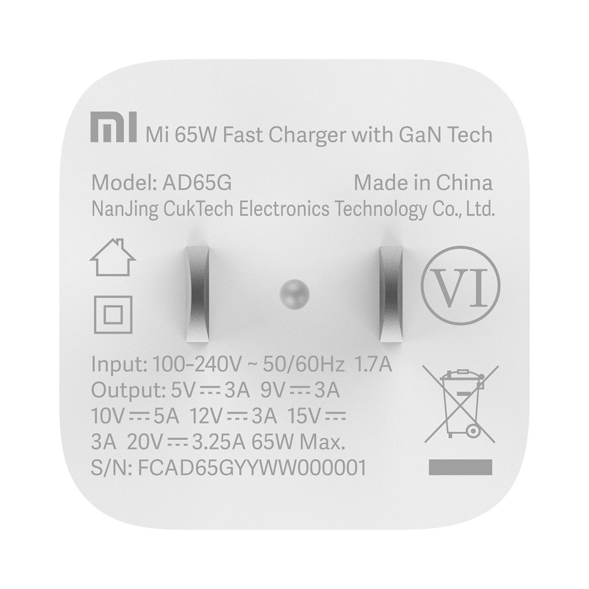 Xiaomi mi 65w fast charger