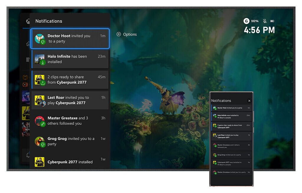 Xbox app unified notifications