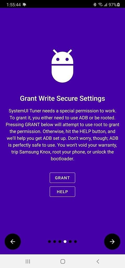 Grant Write Secure Settings permission on rooted Samsung Galaxy Note 20 Ultra