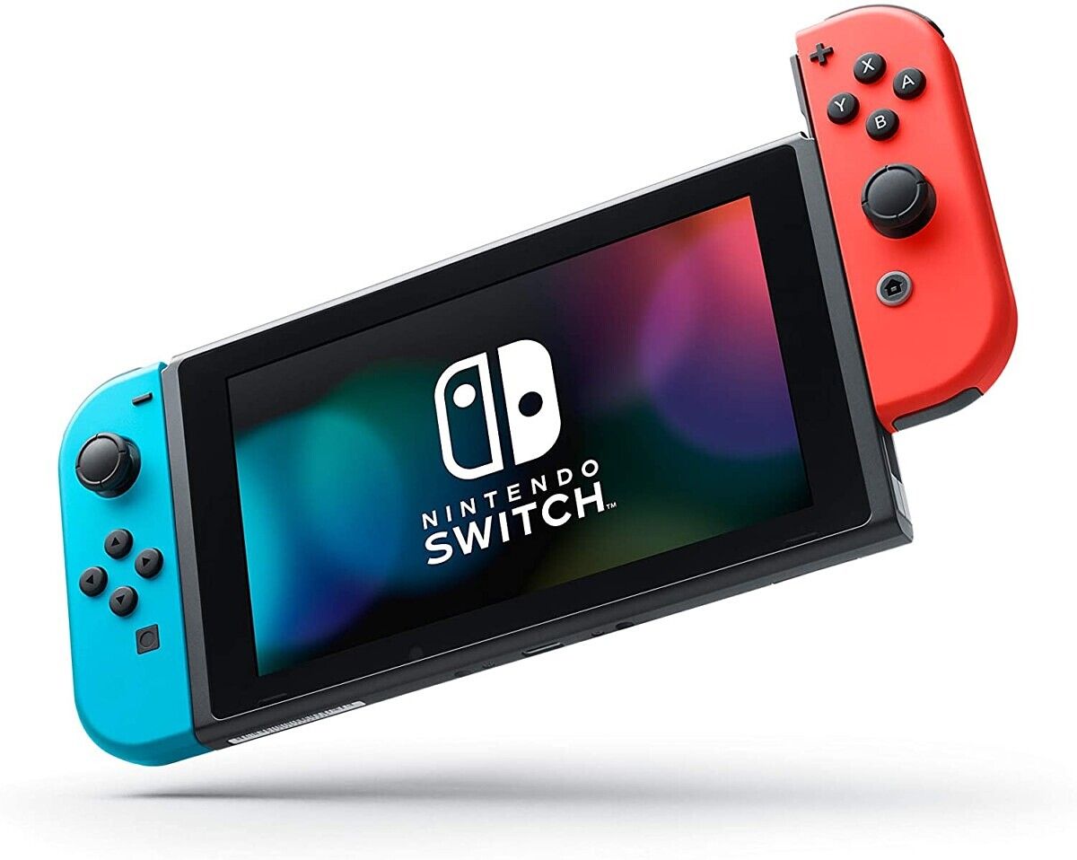 Get yourself the Nintendo Switch and enjoy gaming on the TV and as a handheld! For $300, you can pick grey Joy-Cons, or the Neon Red and Blue set.