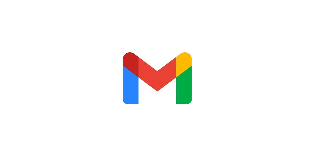 New Gmail logo on white background Google