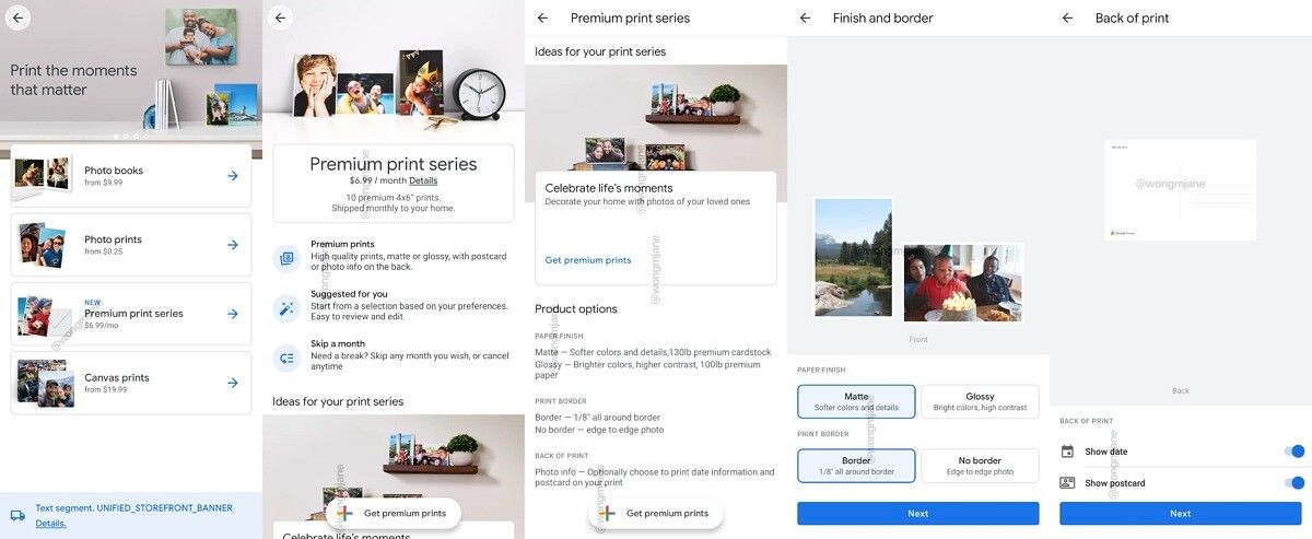 Google Photos Premium Print Series