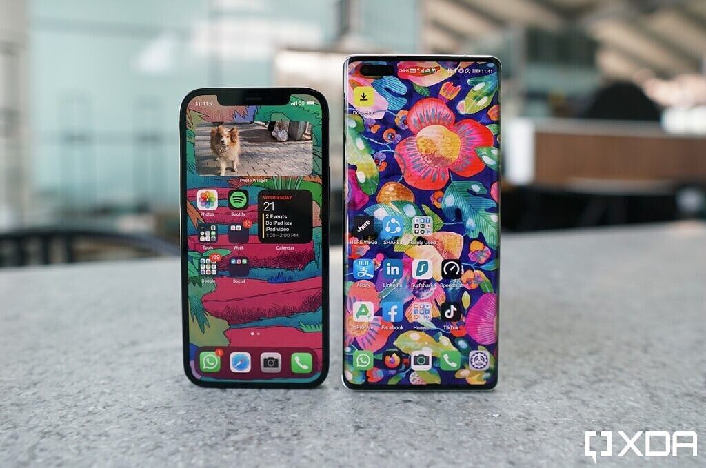 Mate 40 Pro and iphone 12 Pro.
