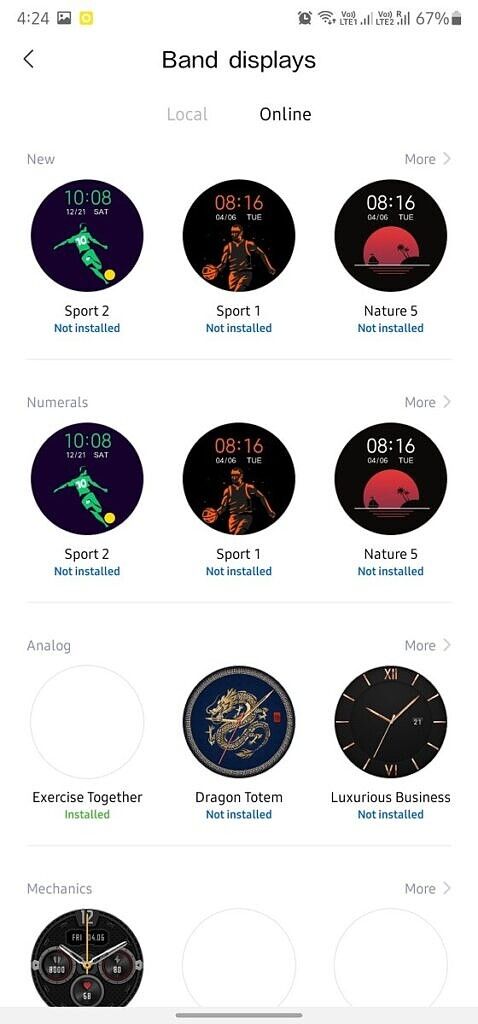 Xiaomi Wear app Watch faces don't load