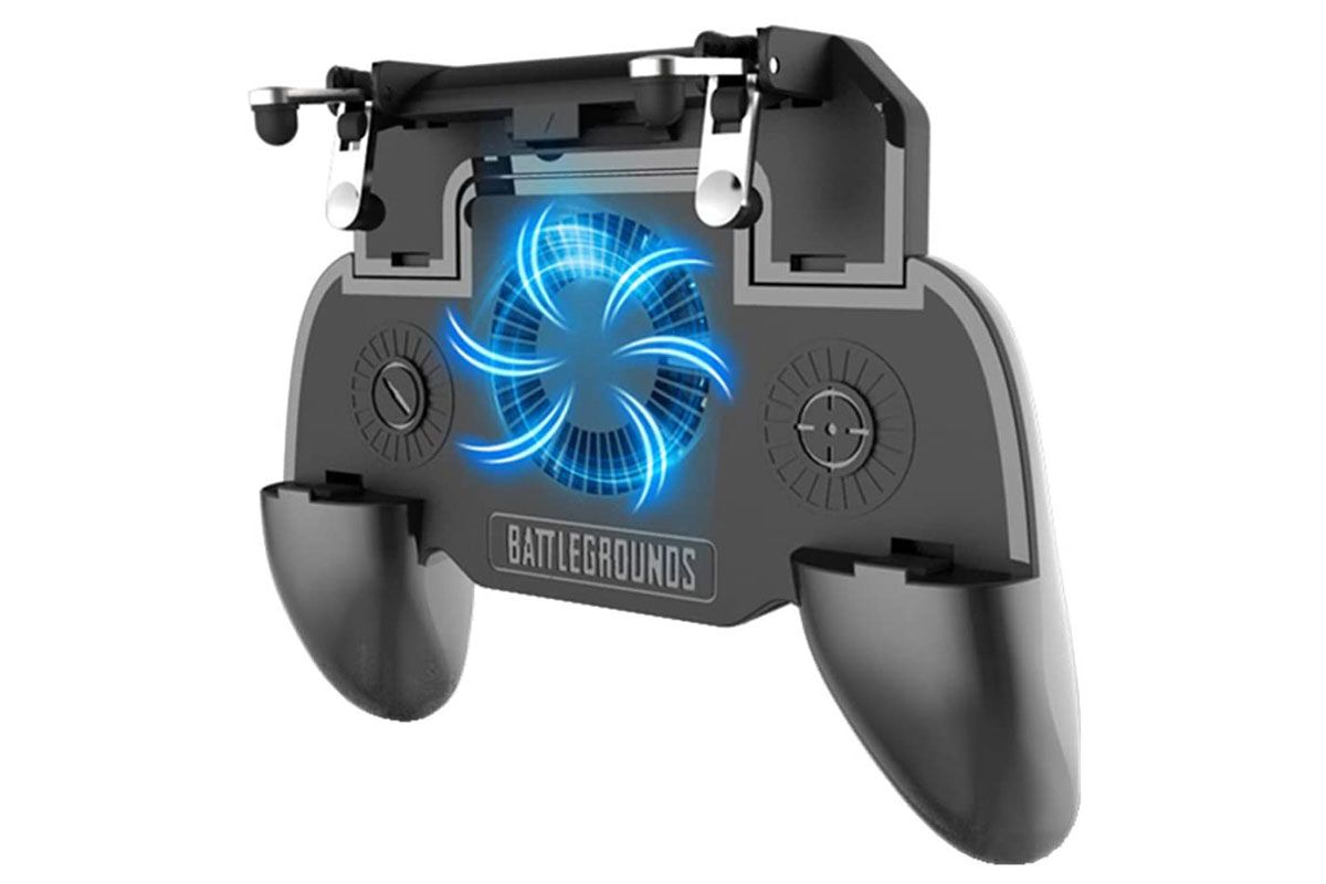 This comes in a controller style design with two triggers, a built-in fan and a battery to charge your phone.