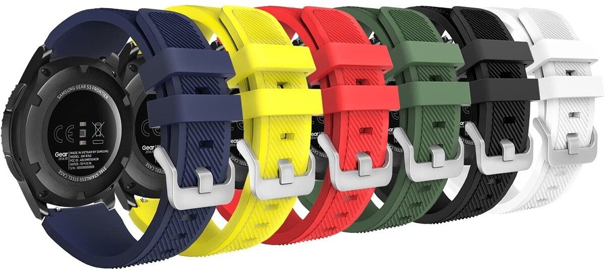 This is a six strap package, for just twenty bucks. And the good news is that although they can look a bit ‘chunky’ compared to the originals, buyers have raved about the design and comfort. Thanks to a quick-release clasp, you can easily switch between the six colors - red, yellow, blue, white, black, and green. Or mix them up for funky combinations!