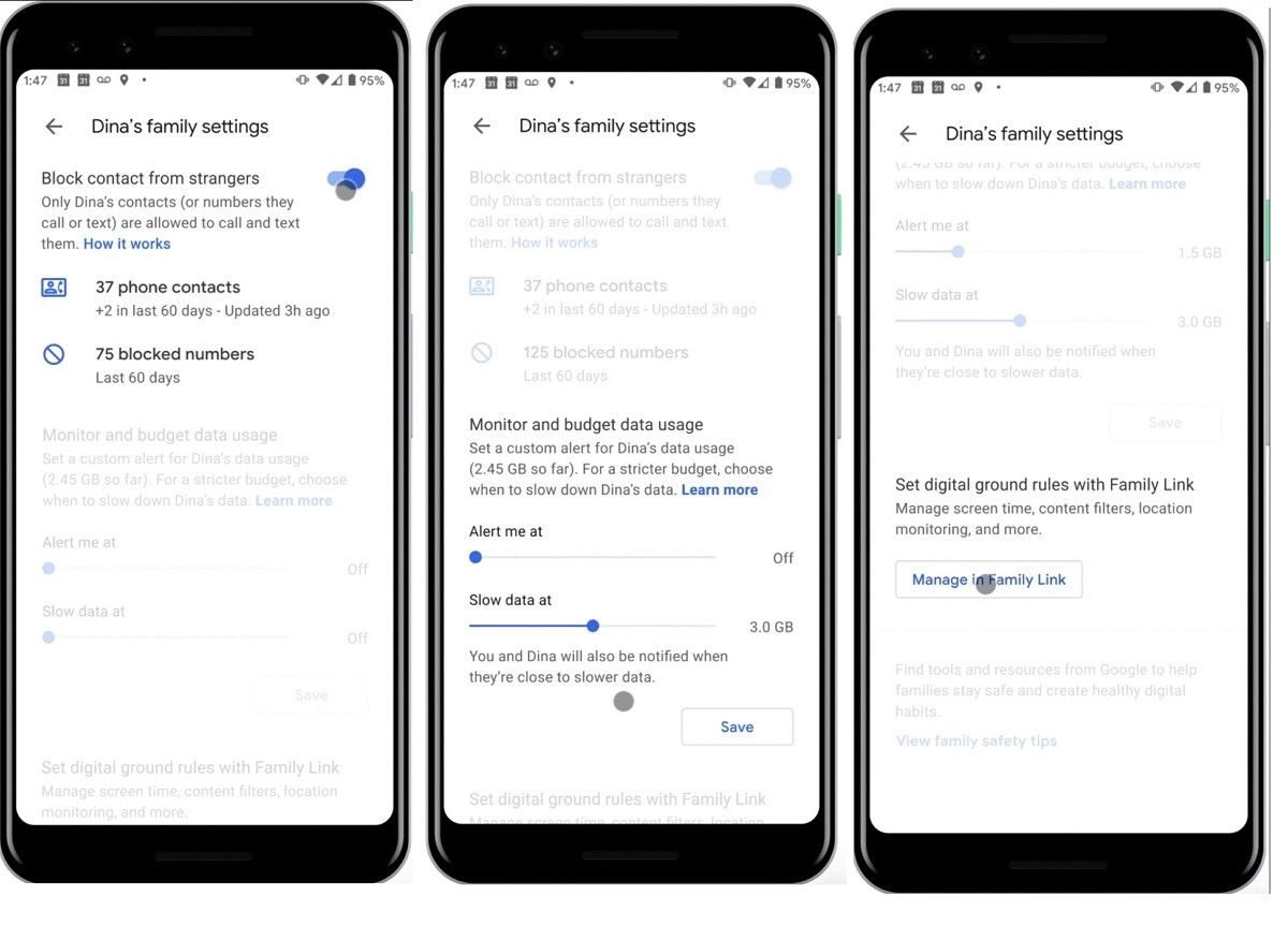 Google Fi family management features