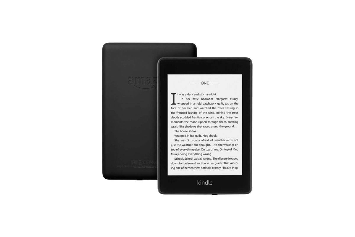 Kindle Paperwhite 10th Gen front and back on a white background