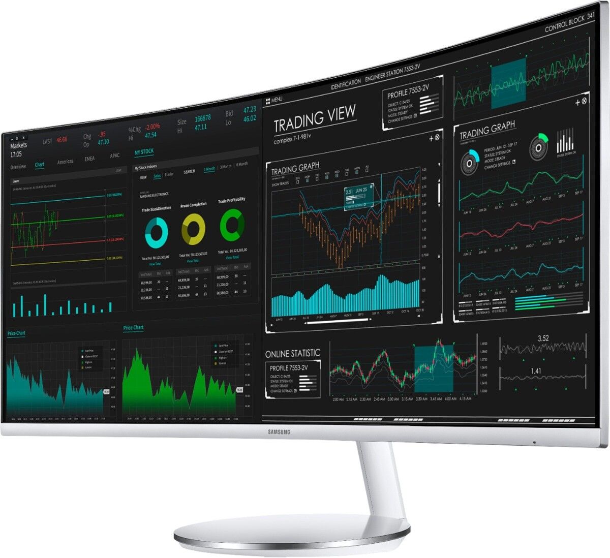 The Samsung 34 inch Curved QLED monitor is a great option for users who choose to be productive at times, and game at other times. The large curved screen is great for multitasking, and the 100Hz refresh rate helps out when gaming.