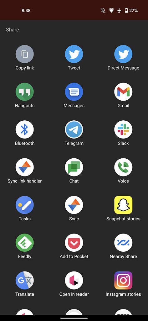 YouTube Music share sheet with Snapchat Instagram stories options