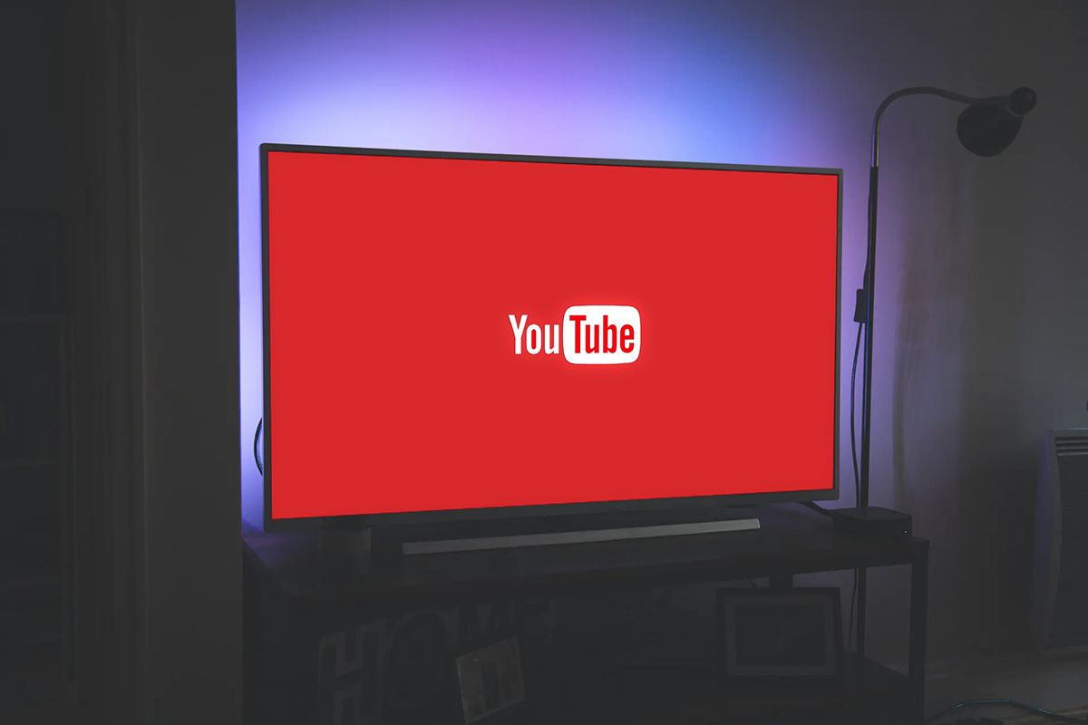 YouTube logo on TV