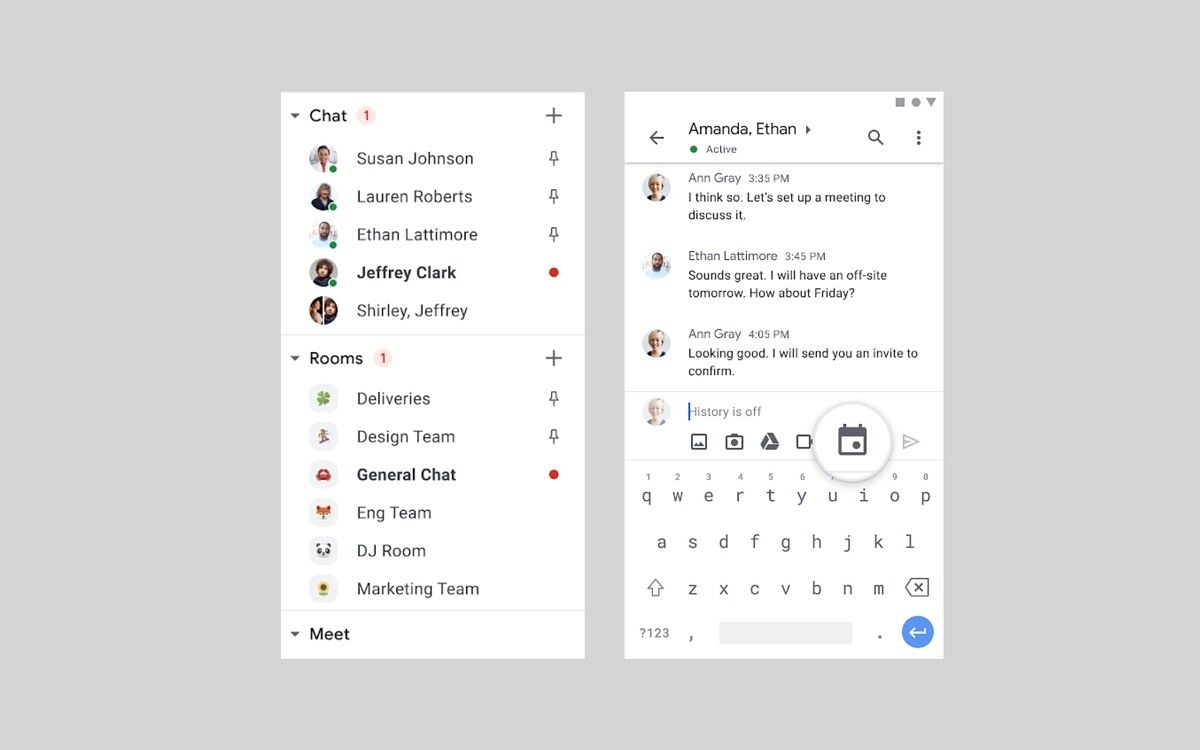 Google Chat pinned conversations featured