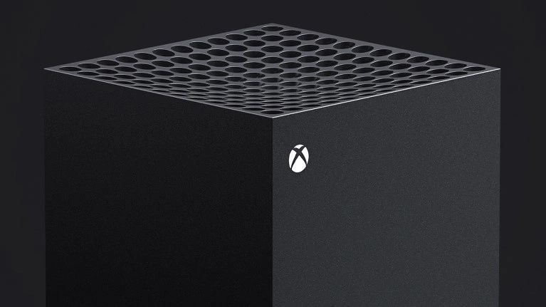 top of xbox series x on black background