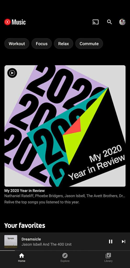 YouTube Music Year in review playlist