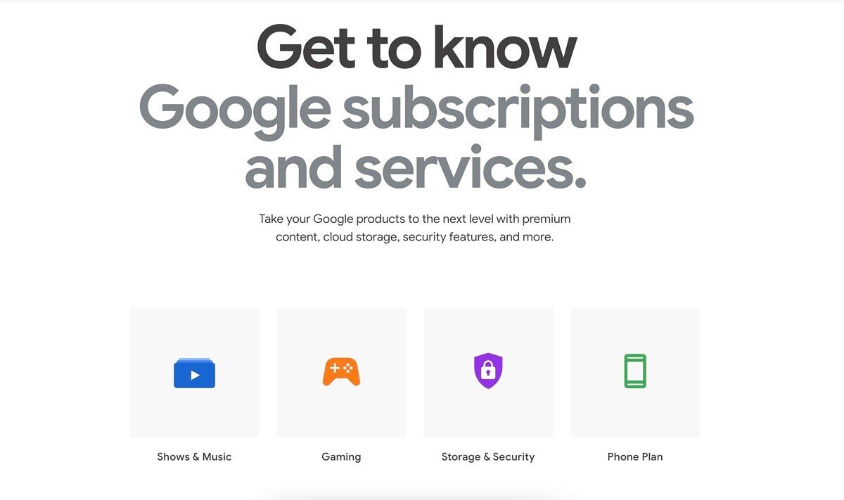 Google Store Subscriptions