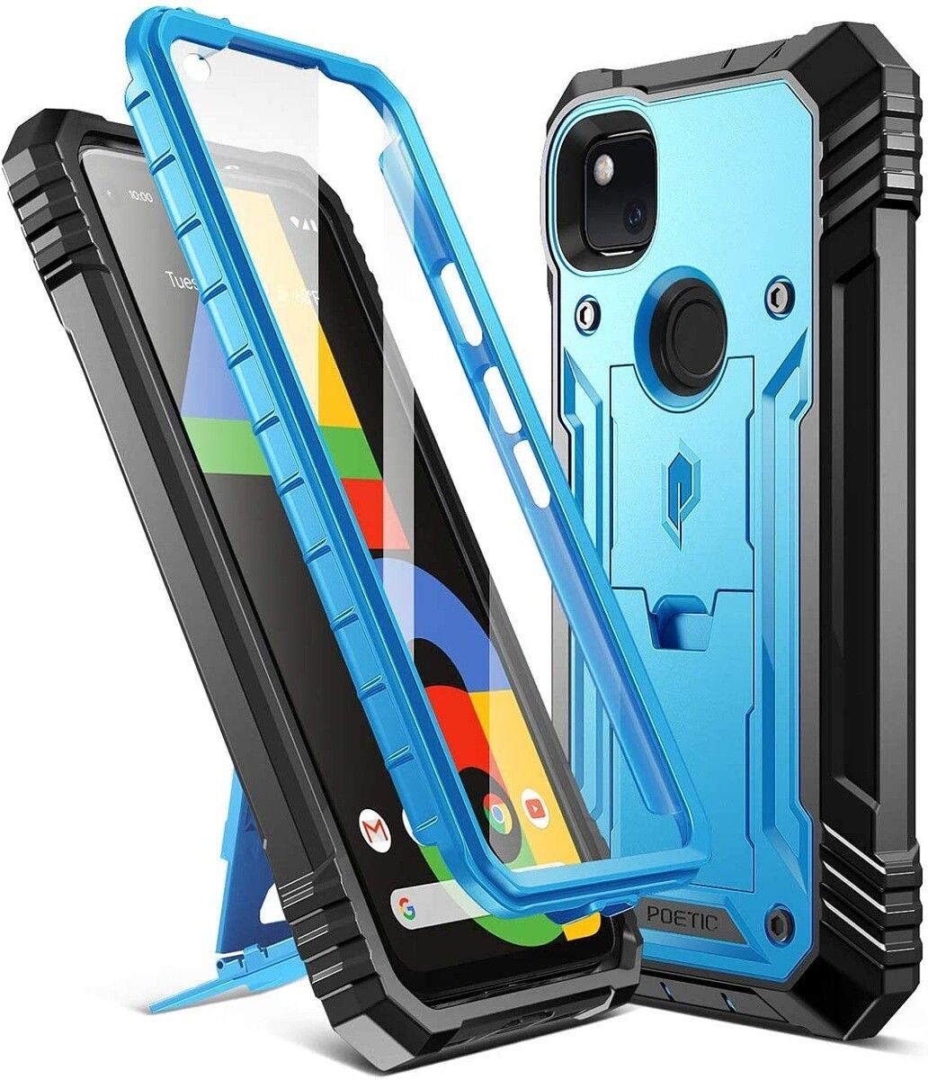 Do you want as much protection as possible, but not a fan of OtterBox? This case would be a good substitution. The Poetic Revolution case is shock absorbent and comes with a screen protector that you can put on or leave off. It also comes in Blue, Black, and Pink!
