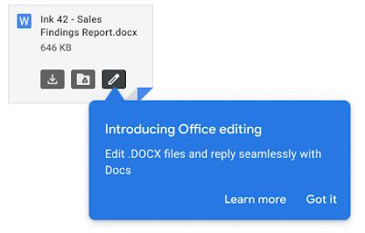 Office editing for Gmail