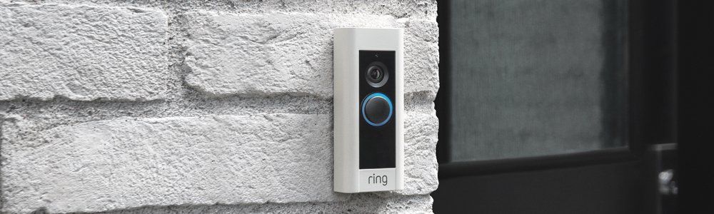 ring doorbell placed outside door