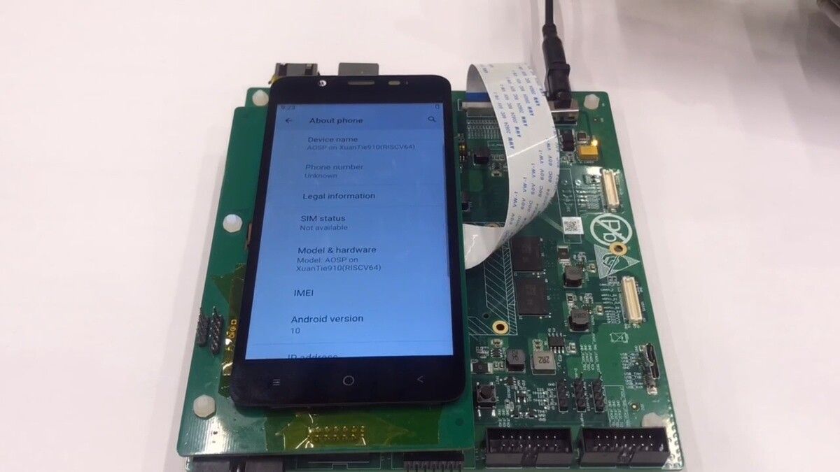 Android 10 running on T-Head's RISC-V-based XuanTie 910 system-on-chip