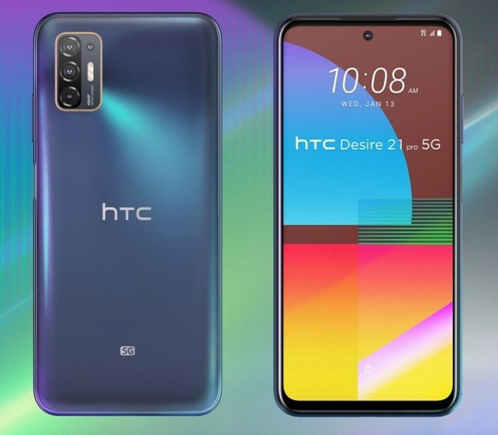 HTC Desire 21 Pro 5G front and back