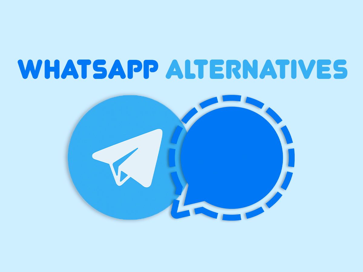 Telegram and Signal icons as WhatsApp alternatives