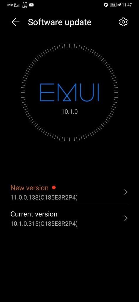 Huawei Mate 20 Pro EMUI 11 update