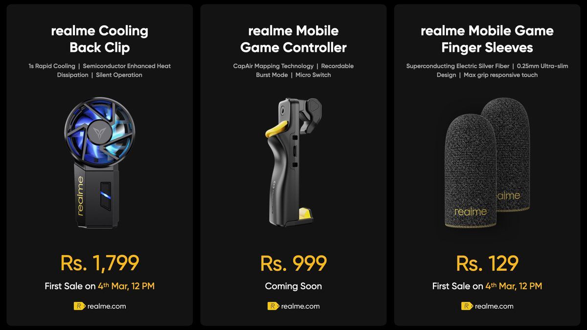 Realme Mobile Gaming accessories