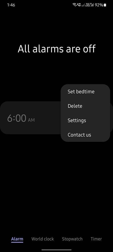 Samsung One UI Clock app update bedtime mode