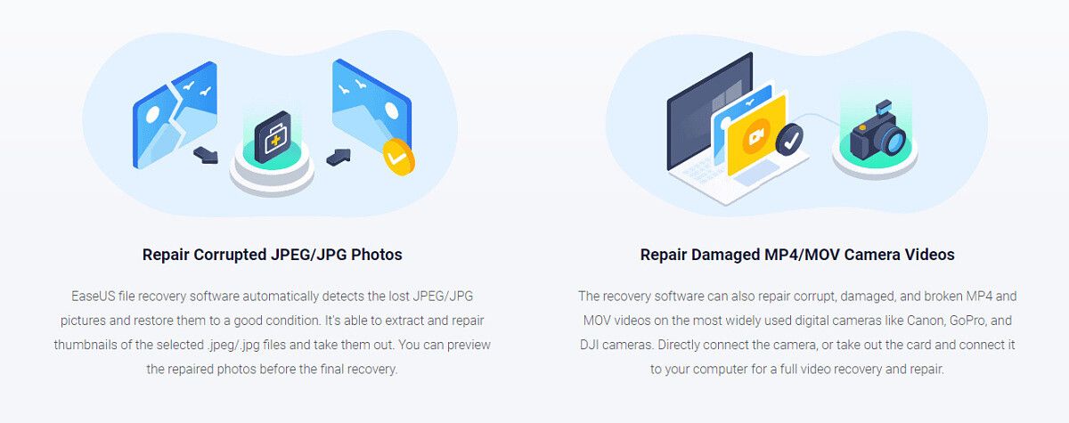Corrupted data recovery. Recovery video repair.